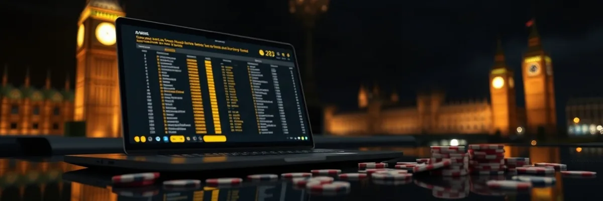 Reading the comparison table and ranked data correctly for players in the UK